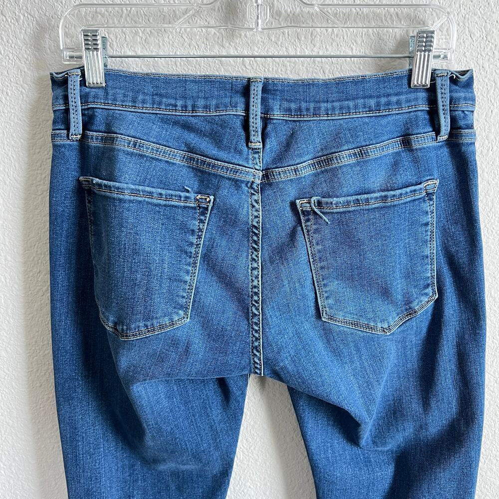 Frame Le Garcon Skinny Mid Rise Jeans Women's 29 Distressed Stretch Medium Wash - Picture 5 of 9
